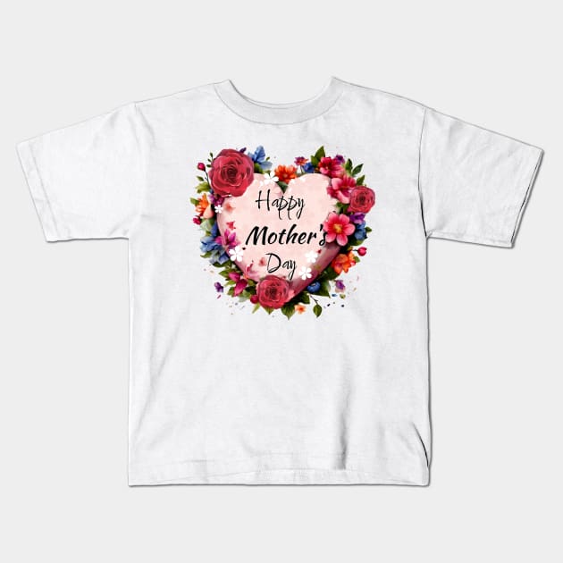 mothers day Kids T-Shirt by jijo.artist